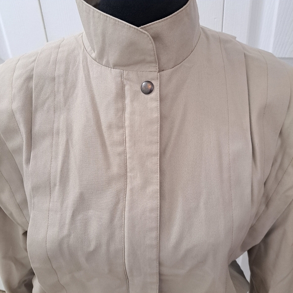 Nordstrom Point Of View Beige Mock Neck Jacket   Size L - Picture 4 of 11